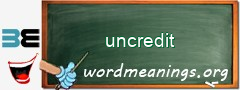WordMeaning blackboard for uncredit